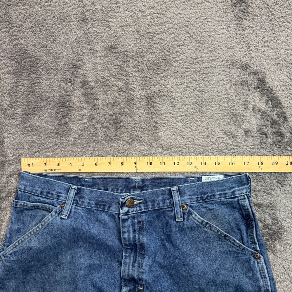 Wrangler Mens Carpenter Jeans 34x30 Medium Wash Denim Utility Work Pants 94LSWDV - Picture 6 of 8
